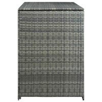2er Mülltonnenbox TRIE aus Rattan | 111x148x80cm Anthra