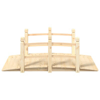 Holzbrücke mit Geländer ROBBI Natur | 150x67x56cm 