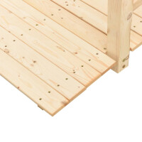 Holzbrücke mit Geländer ROBBI Natur | 150x67x56cm 