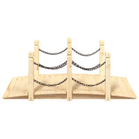 Holzbrücke mit Kettengeländer ROBBI Natur | 150x67