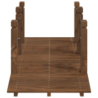 Holzbrücke mit Kettengeländer ROBBI Braun | 150x67