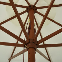 Sonnenschirm aus Holz PAUL Sandweiß| HxB 254x330cm | S