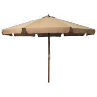 Sonnenschirm aus Holz PAUL Taupe| HxB 254x330cm |...