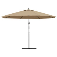 Sonnenschirm rund MARC 350cm Taupe | UV-Schutz, Kurbelsystem