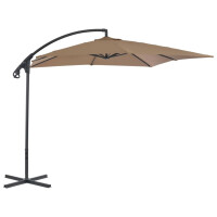 Sonnenschirm rechteckig FLEO 250cm Taupe | UV-Schutz, Kurbel