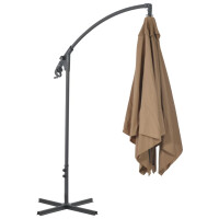 Sonnenschirm rechteckig FLEO 250cm Taupe | UV-Schutz, Kurbel