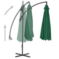 Sonnenschirm rechteckig FLEO 250cm Grün | UV-Schutz, Ku