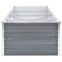 Hochbeet für Garten OSKAR Grau | 320x80x45cm | Verzinkt