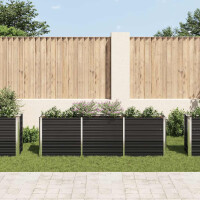 Hochbeet für Garten OSKAR Anthrazit | 240x40x77cm | Ver