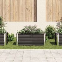 Hochbeet für Garten OSKAR Anthrazit | 100x40x45cm | Ver