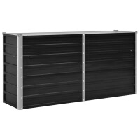 Hochbeet für Garten OSKAR Anthrazit | 160x40x77cm | Ver