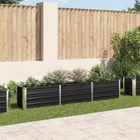 Hochbeet f&uuml;r Garten OSKAR Anthrazit |...