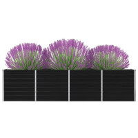 Hochbeet für Garten OSKAR Anthrazit | 320x40x77cm | Ver