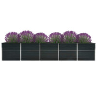Hochbeet für Garten OSKAR Anthrazit | 400x80x77cm | Ver