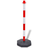 Kettenpfosten SEGO 2er Set mit 10 m Kunststoffkette Rot 2