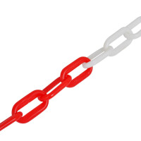 Kettenpfosten SEGO 2er Set mit 10 m Kunststoffkette Rot 3