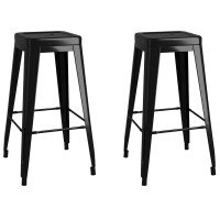 Barhocker METO Stapelbar 2er Set Schwarz gallery