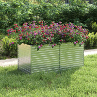 Hochbeet f&uuml;r Garten OSKAR Silber | 160x80x77cm |...