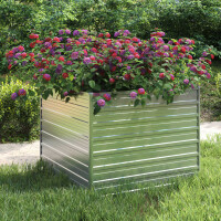 Hochbeet f&uuml;r Garten OSKAR Silber | 100x100x77cm...