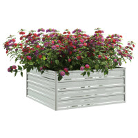Hochbeet für Garten OSKAR Silber | 100x100x45cm | Verzi