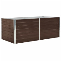 Hochbeet für Garten OSKAR Braun | 160x80x45cm | Verzink