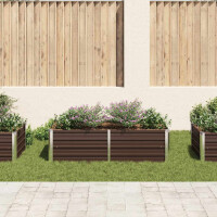 Hochbeet für Garten OSKAR Braun | 160x80x45cm | Verzink