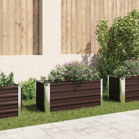 Hochbeet f&uuml;r Garten OSKAR Braun | 100x40x45cm |...