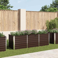 Hochbeet f&uuml;r Garten OSKAR Braun | 240x80x77cm |...
