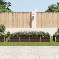 Hochbeet für Garten OSKAR Braun | 320x80x45cm | Verzink