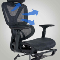 Bürostuhl Ergonomisch OLYMPO Schreibtischstuhl mit Roll