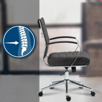 Bürostuhl Ergonomisch EVOK Schreibtischstuhl Echtleder 