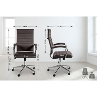 Bürostuhl Ergonomisch MEGAO Schreibtischstuhl Echtleder